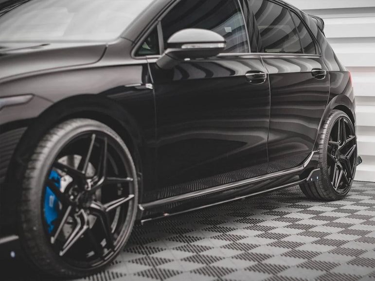 Maxton Design Side Skirts Diffusers +flaps V.2 Volkswagen Golf R MK8 20-