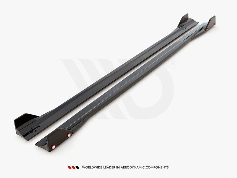 Maxton Design Side Skirts Diffusers +flaps V2 Mercedes AMG A45 S 2019-