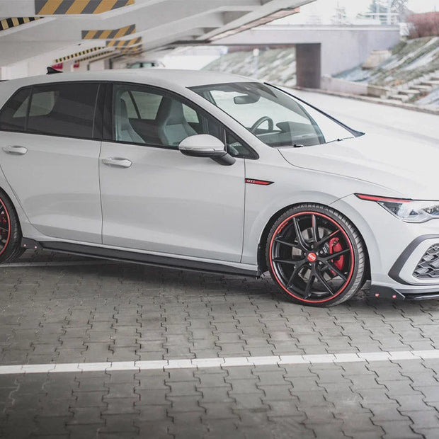 Maxton Design Side Skirts Diffusers +flaps V2 Volkswagen Golf 8 GTI GTI Clubsport R-line 20-