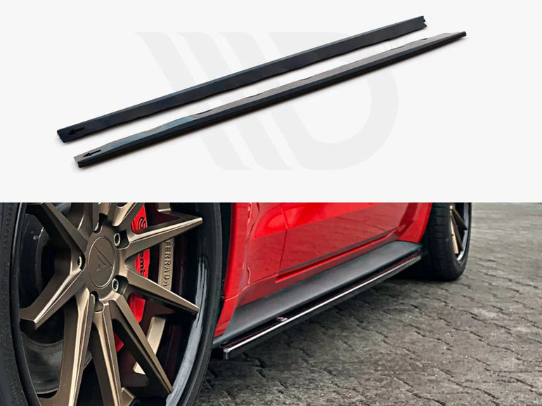 Maxton Design Side Skirts Diffusers Ford Mustang MK6 Facelift 2017-