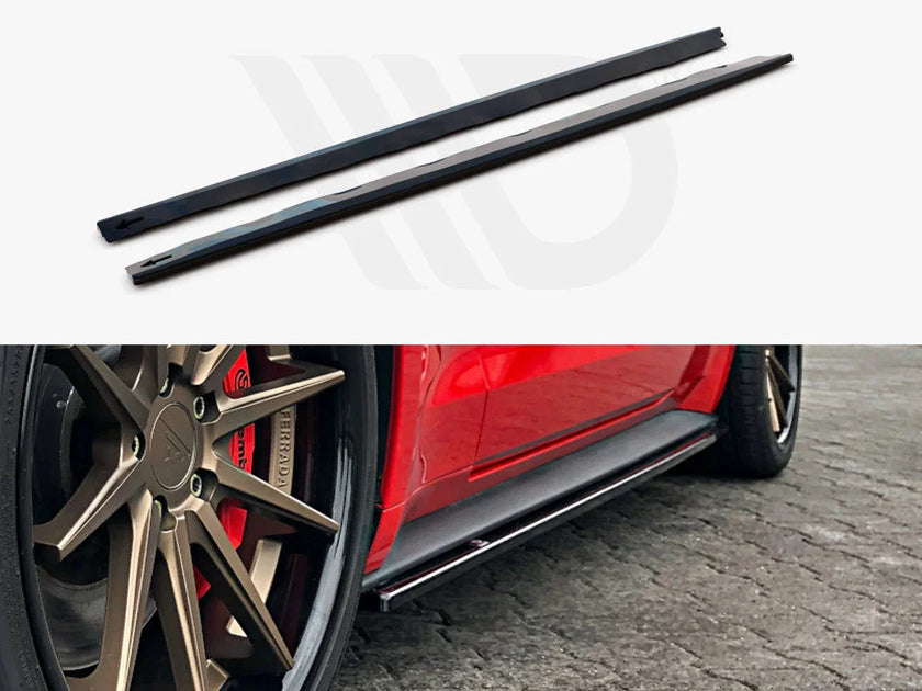 Maxton Design Side Skirts Diffusers Ford Mustang MK6 Facelift 2017-