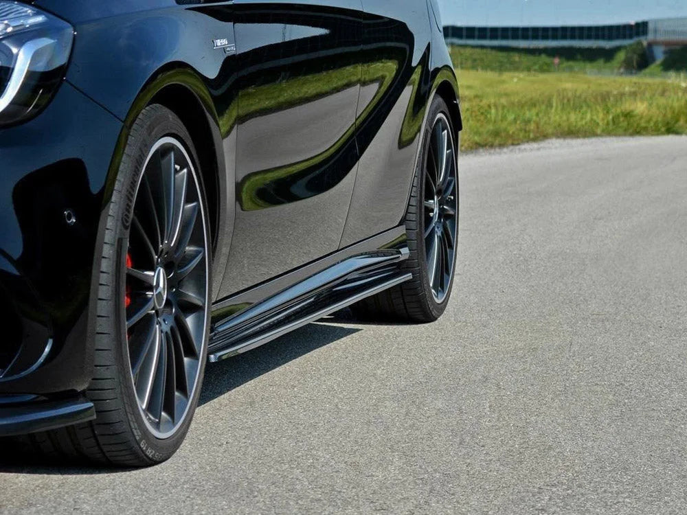 Maxton Design Side Skirts Diffusers Mercedes A W176 AMG Facelift 14-18
