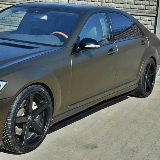 Maxton Design Side Skirts Diffusers Mercedes S-class W221 AMG LWB
