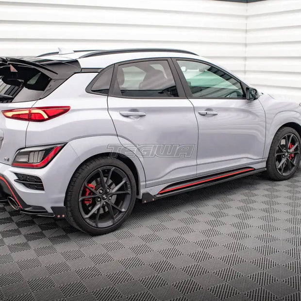 Maxton Design Side Skirts Diffusers V.1 + Flaps Hyundai Kona N Mk1