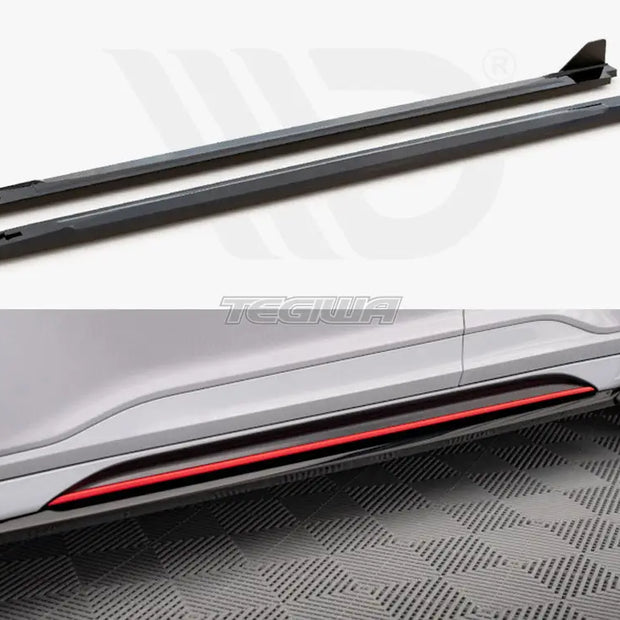 Maxton Design Side Skirts Diffusers V.1 + Flaps Hyundai Kona N Mk1