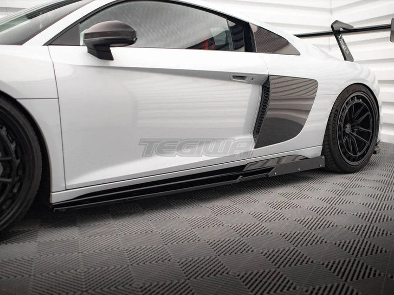 Maxton Design Side Skirts Diffusers V.2 + Flaps Audi R8 Mk2 Facelift