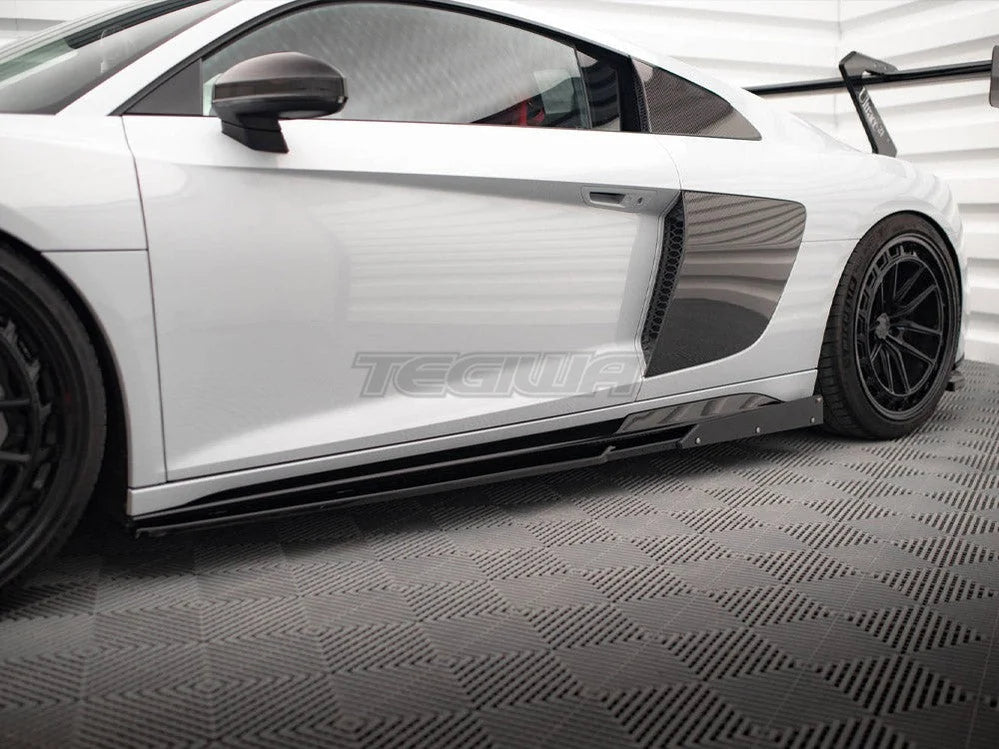 Maxton Design Side Skirts Diffusers V.2 + Flaps Audi R8 Mk2 Facelift