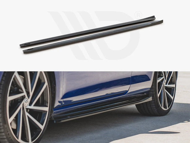 Maxton Design Side Skirts Diffusers V.4 Volkswagen Golf 7 R GTI Facelift 17-19