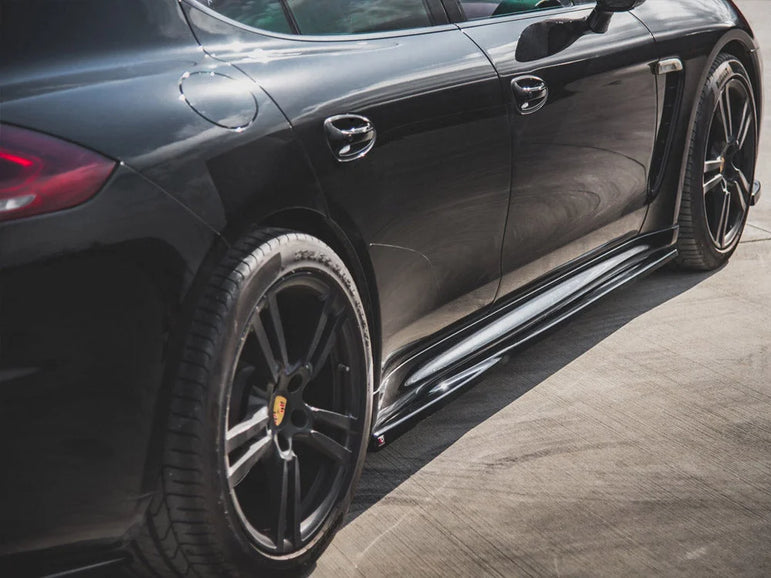 Maxton Design Side Skirts Diffusers V1 Porsche Panamera Turbo 970 Facelift 13-16