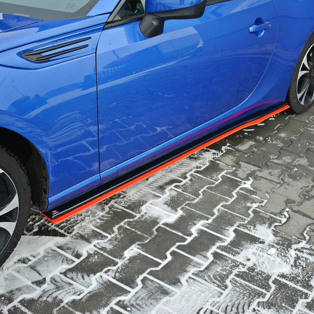 Maxton Design Side Skirts Splitters Black & Red V.2 Toyota GT86 Facelift 17-20