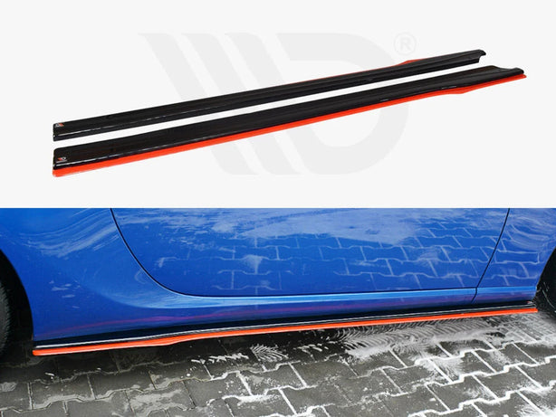Maxton Design Side Skirts Splitters Black & Red V.2 Toyota GT86 Facelift 17-20