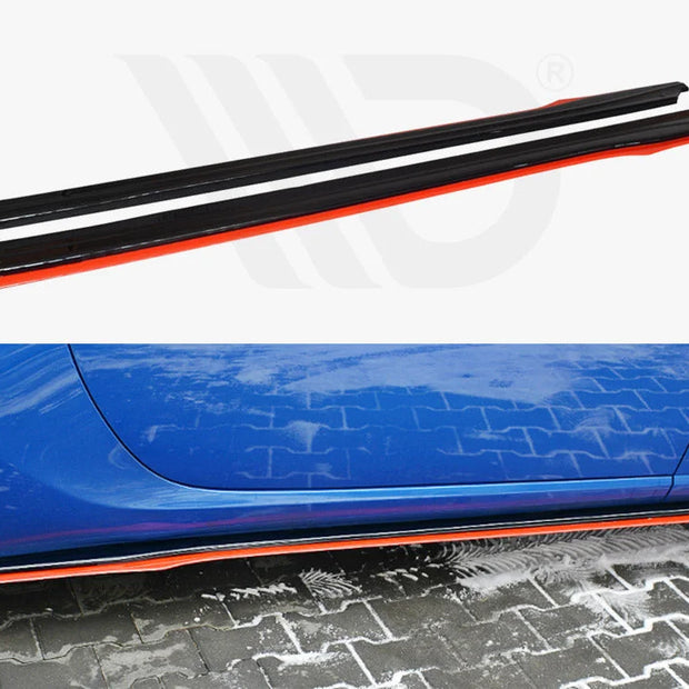 Maxton Design Side Skirts Splitters Black & Red V.2 Toyota GT86 Facelift 17-20