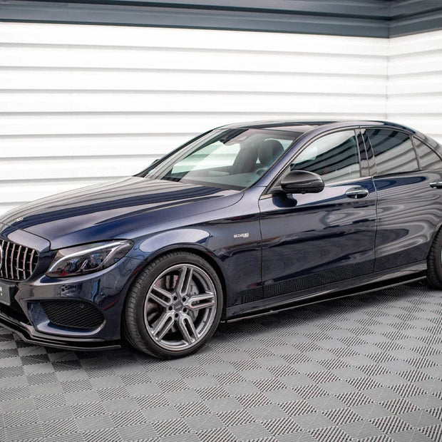 Maxton Design Side Skirts Splitters Mercedes C43 AMG W205 Sedan Estate 16-18
