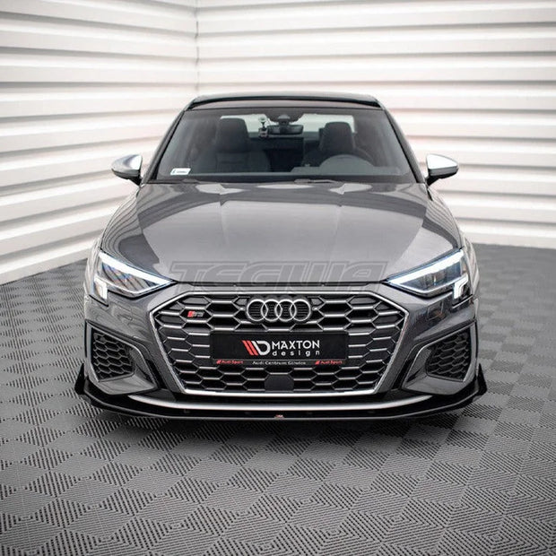 Maxton Design Street PRO Front Splitter V.1 +flaps Audi S3 A3 S-line 8Y 2020-
