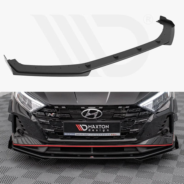 Maxton Design Street PRO Front Splitter V.1 +flaps Hyundai I20 N MK3 2020-