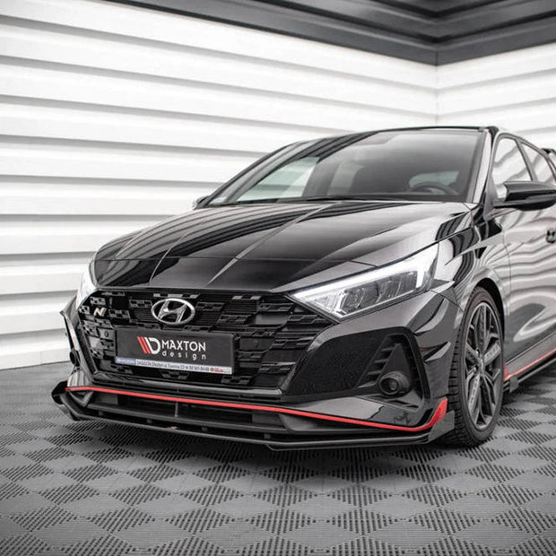 Maxton Design Street PRO Front Splitter V.1 +flaps Hyundai I20 N MK3 2020-