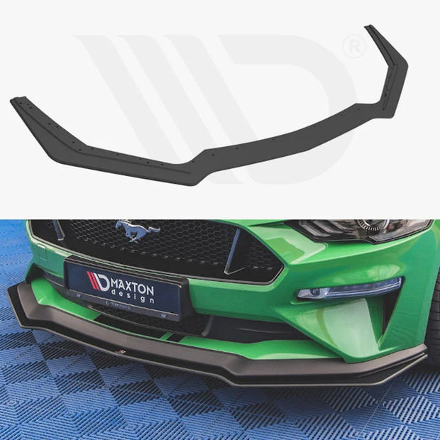Maxton Design Street PRO Front Splitter V.1 Ford Mustang GT MK6 Facelift 2017-
