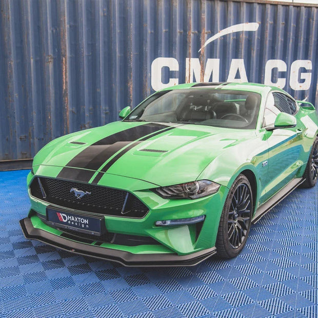 Maxton Design Street PRO Front Splitter V.1 Ford Mustang GT MK6 Facelift 2017-