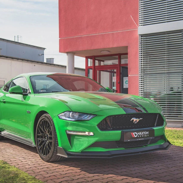 Maxton Design Street PRO Front Splitter V.2 Ford Mustang GT MK6 Facelift 2017-