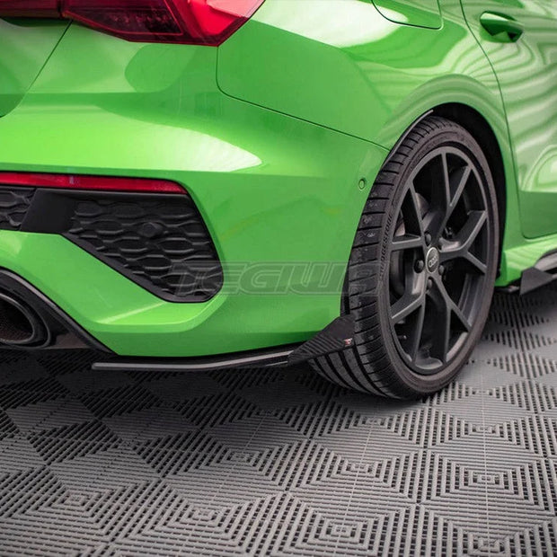 Maxton Design Street PRO Rear Side Splitters +flaps Audi RS3 Sedan 8Y 2020-