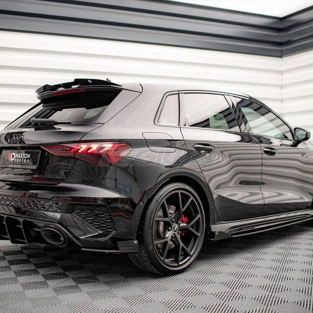 Maxton Design Street PRO Rear Side Splitters +flaps Audi RS3 Sportback 8Y 2020-