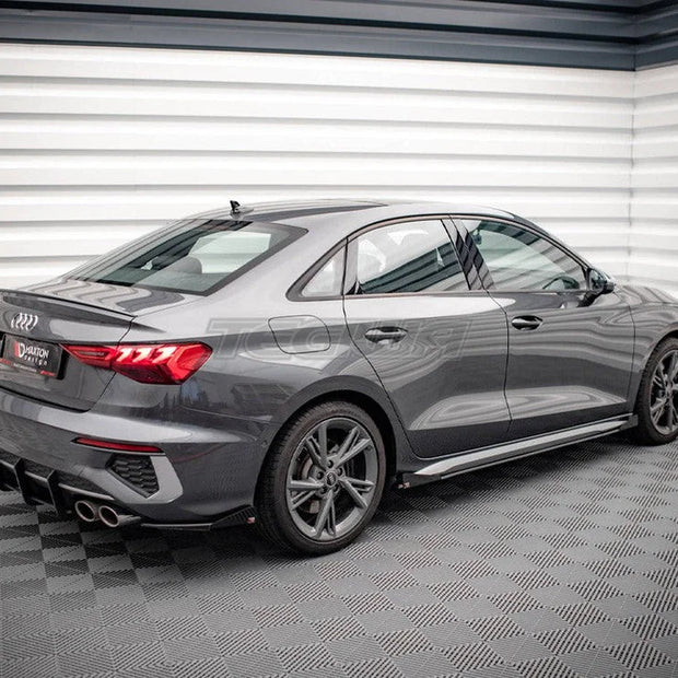 Maxton Design Street PRO Rear Side Splitters +flaps Audi S3 Sedan 8Y 2020-