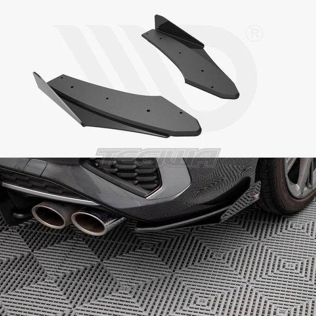 Maxton Design Street PRO Rear Side Splitters +flaps Audi S3 Sedan 8Y 2020-