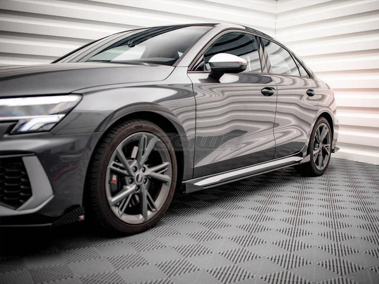 Maxton Design Street PRO Side Skirts Diffusers +flaps Audi S3 A3 S-line 8Y 2020-
