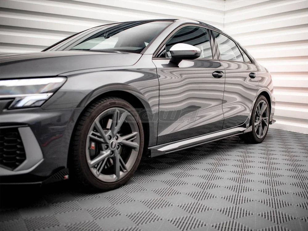 Maxton Design Street PRO Side Skirts Diffusers +flaps Audi S3 A3 S-line 8Y 2020-
