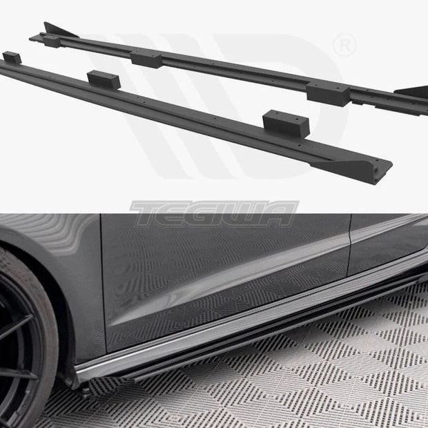 Maxton Design Street PRO Side Skirts Diffusers +flaps Audi S3 Sportback 8V Facelift