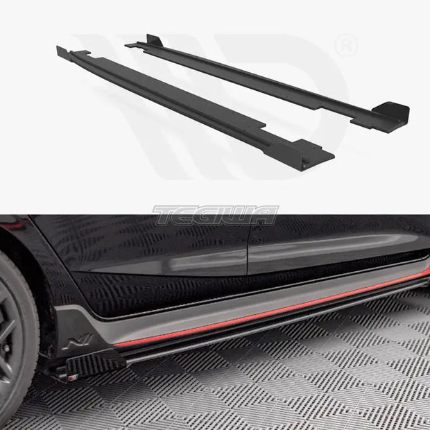 Maxton Design Street PRO Side Skirts Diffusers +flaps Hyundai I20 N MK3 2020-