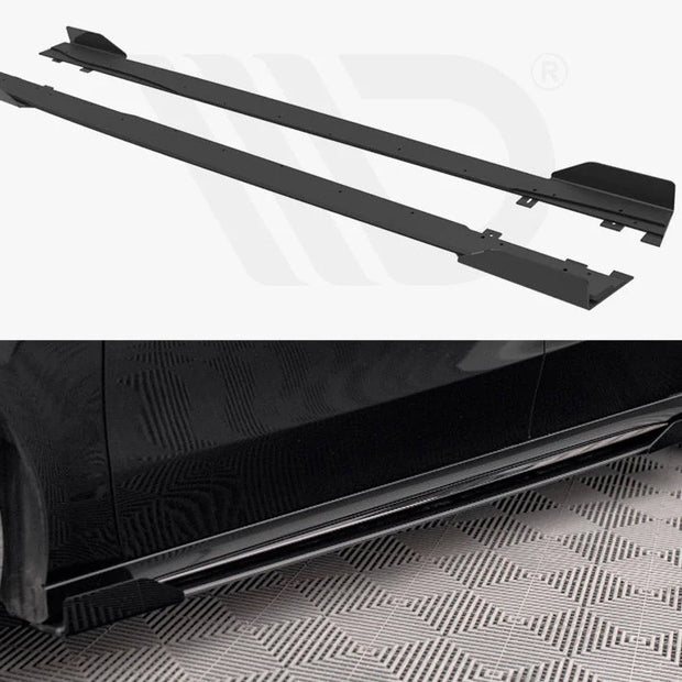 Maxton Design Street PRO Side Skirts Diffusers + Flaps Mercedes A35 AMG AMG-Line Aero Pack W177