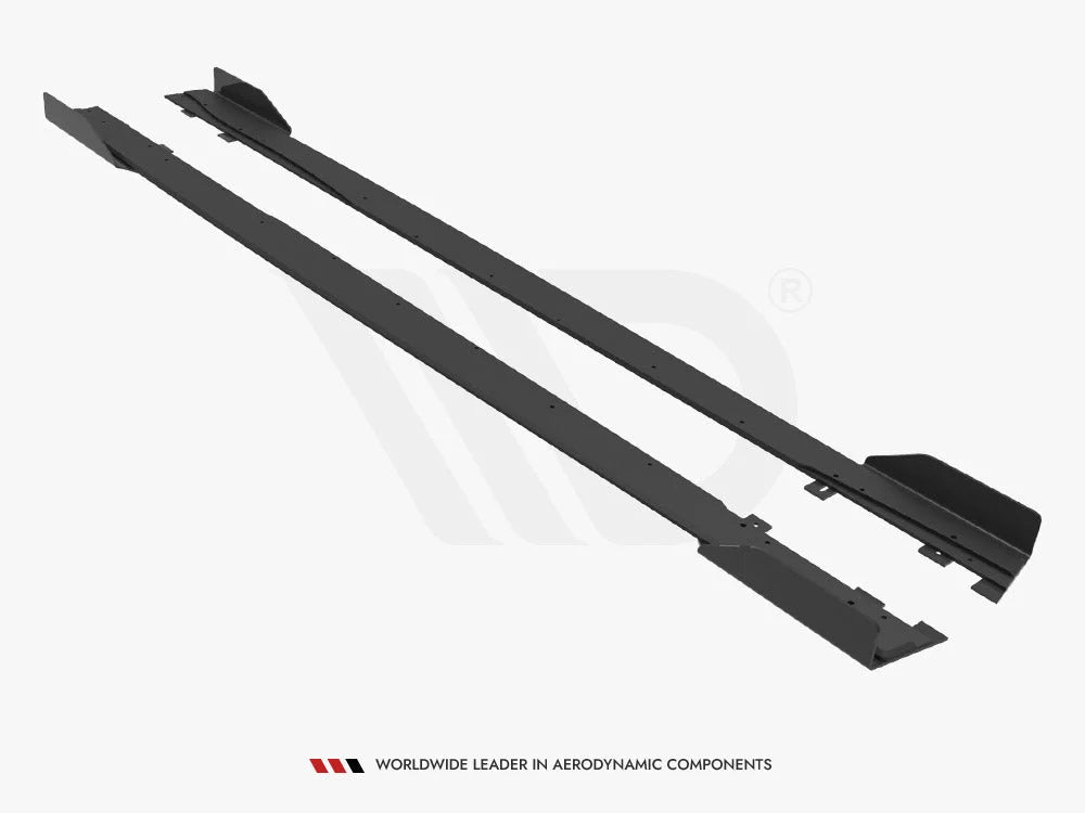 Maxton Design Street PRO Side Skirts Diffusers + Flaps Mercedes A35 AMG AMG-Line Aero Pack W177