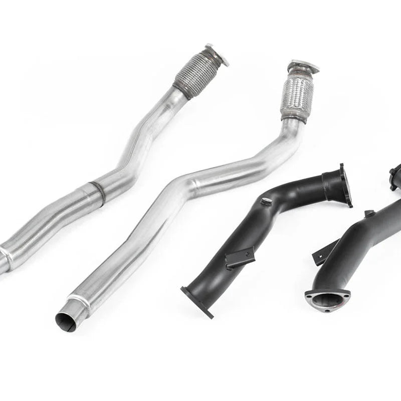 Milltek Audi RS6 C7 4.0 TFSI biturbo quattro inc Performance Edition 2013-2018 Large-bore Exhaust Downpipes and Cat Bypass Exhaust Pipes Exhaust - SSXAU634