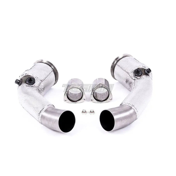 Milltek Audi RS6 C8 4.0 V8 bi-turbo (Non OPF/GPF Models - USA/ROW Models) 2020-2023 Large Bore Exhaust Downpipes and Hi-Flow Sports Cats Exhaust - SSXAU910