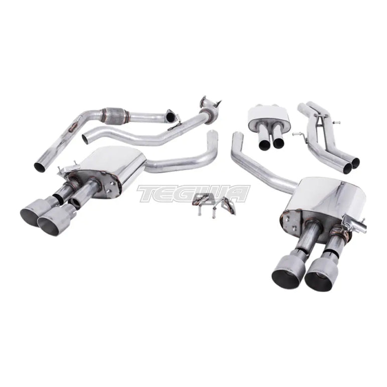 Milltek Audi S4 3.0 Turbo V6 B9 - Saloon/Sedan & Avant (Sport Diff Models Only & Without Brace Bars) 2016-2023 Cat-back Exhaust