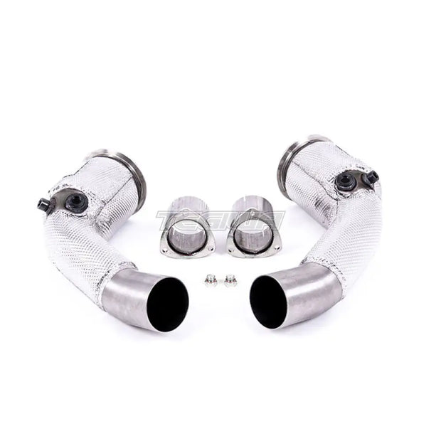 Milltek Audi S8 D5 4.0 TFSI V8 Saloon / Sedan (Non OPF/GPF US/ROW Models) 2020-2023 Large Bore Exhaust Downpipes and Hi-Flow Sports Cats Exhaust - OE Fitment