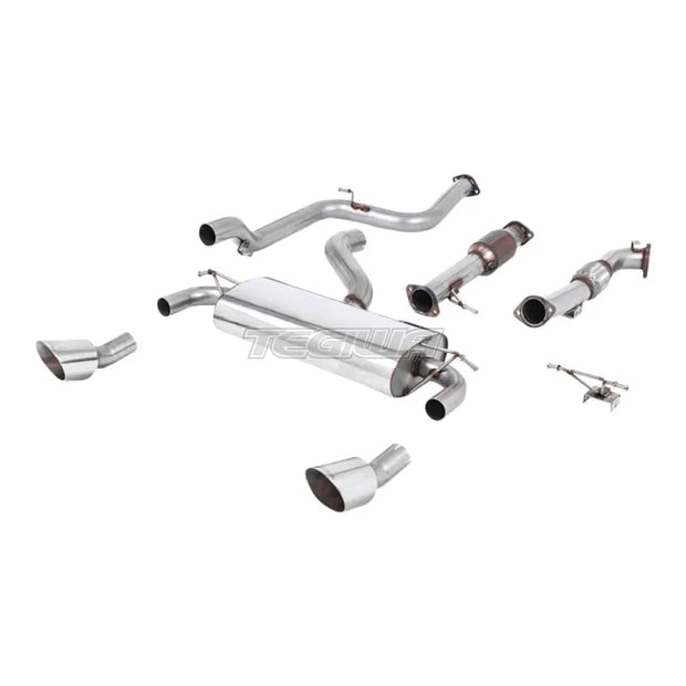 Milltek Ford Focus MK2 RS 2.5T 305PS 2009-2010 Turbo-back including Hi-Flow Sports Cat Exhaust - Resonated System
