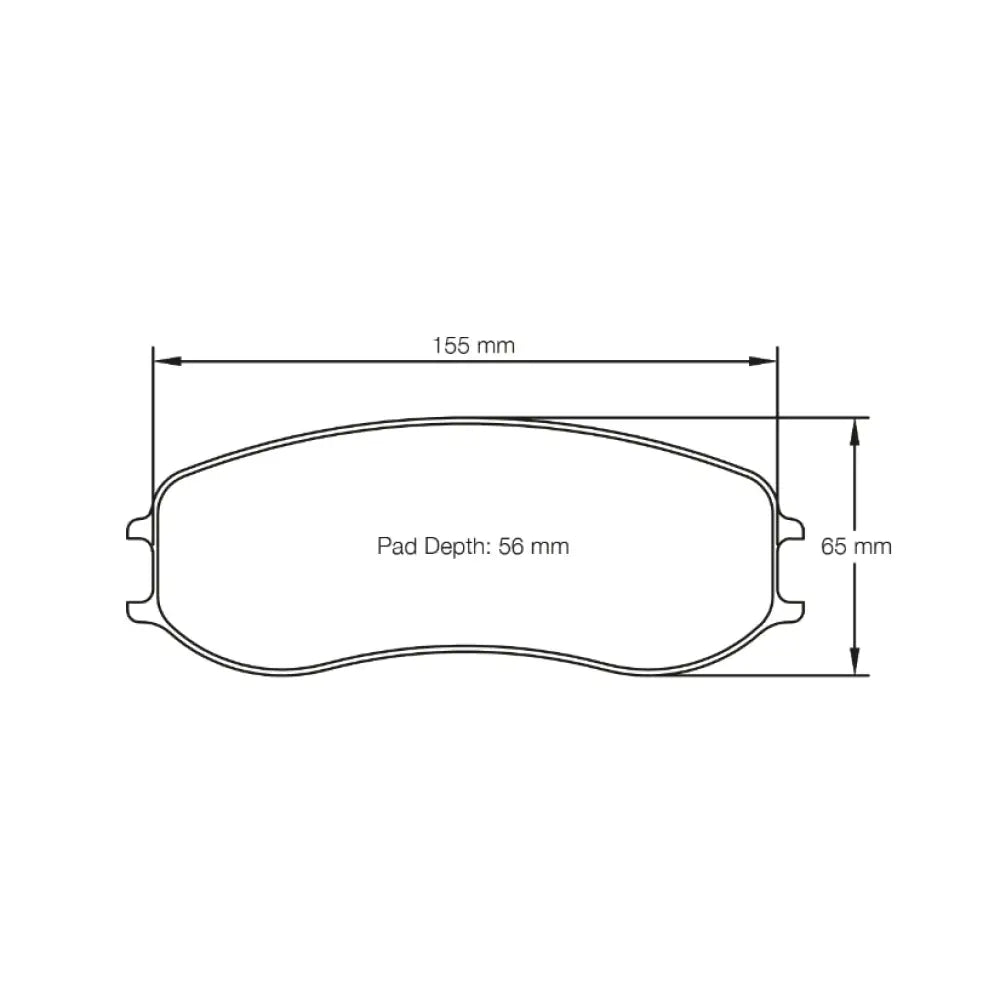 Pagid Brake Pads Porsche Cayman GT4 Clubsport PFC Brakes 22/20 mm 16-