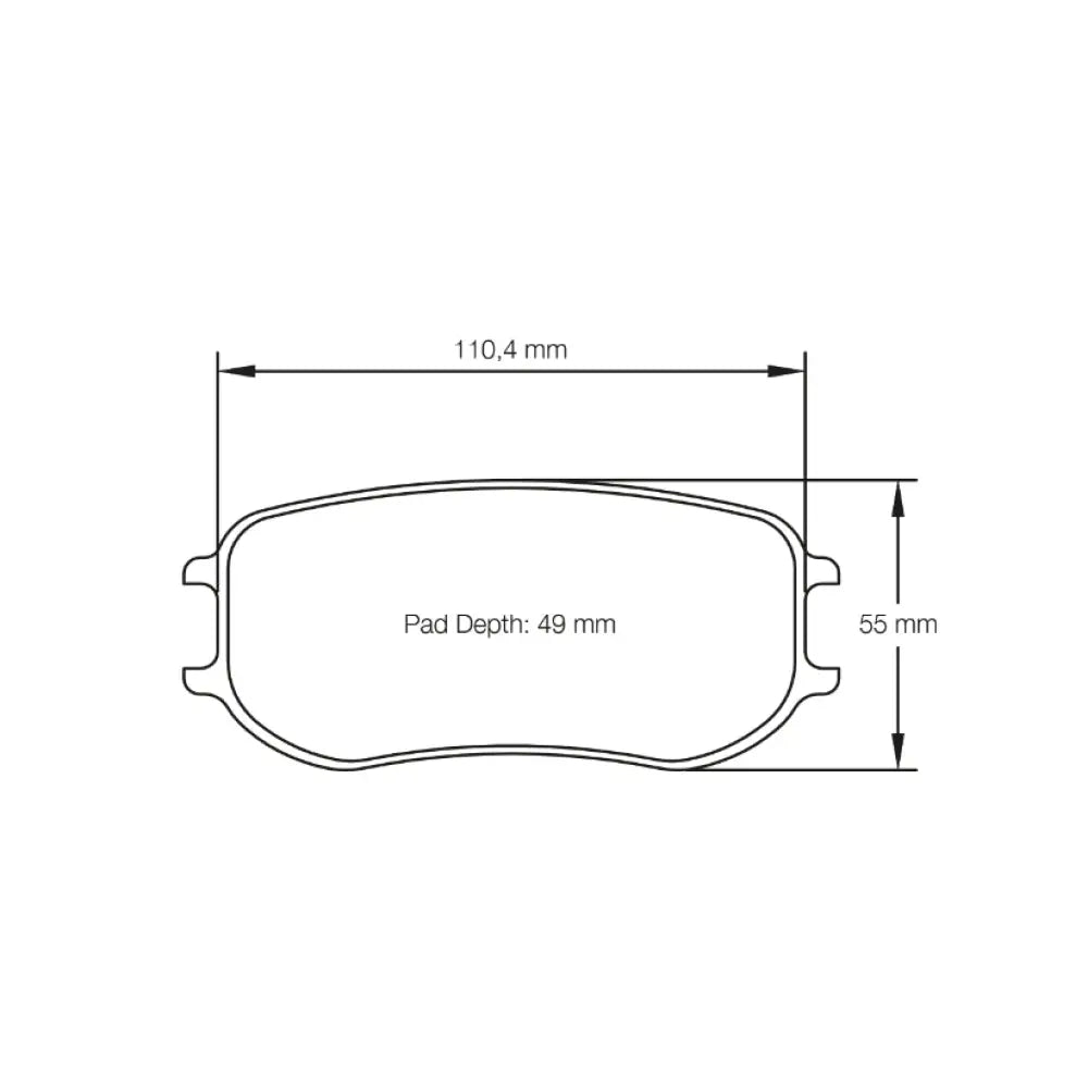 Pagid Brake Pads Porsche Cayman GT4 Clubsport PFC Brakes 28/26 mm 16-
