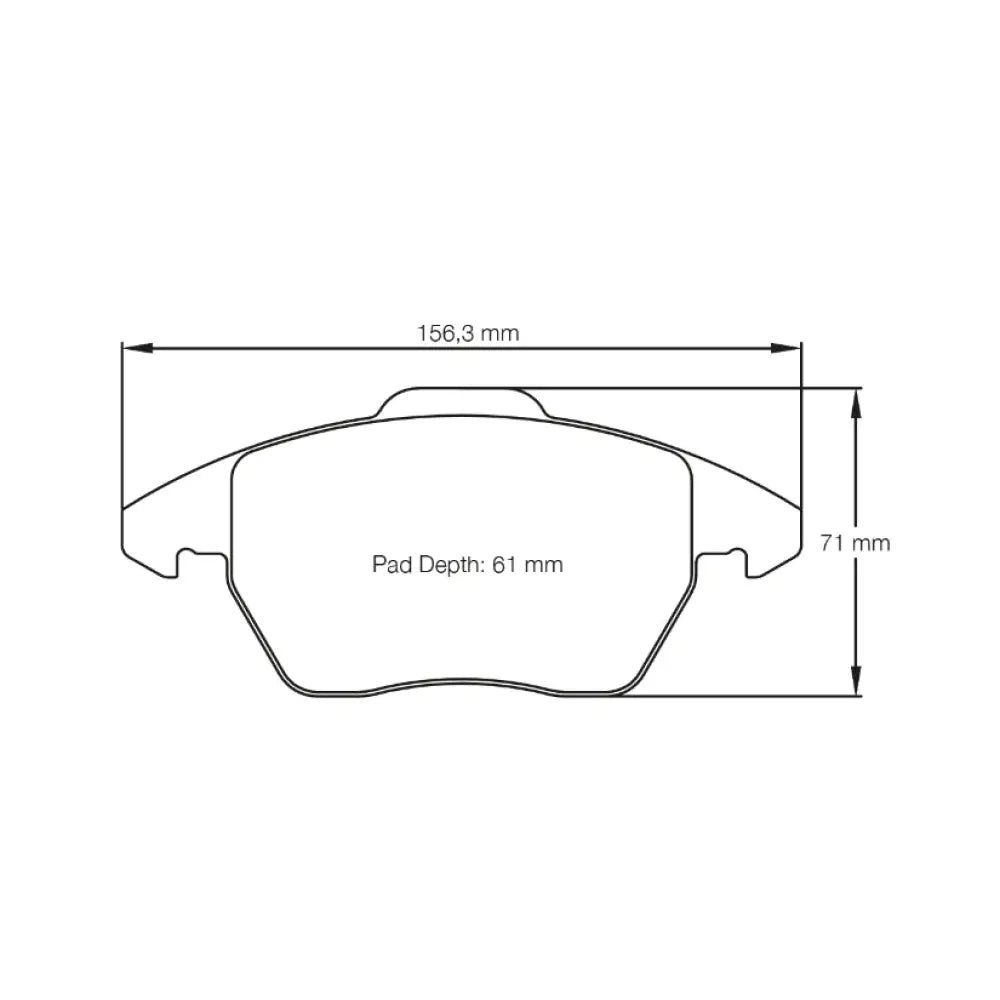 Pagid Brake Pads VW Golf V GTI Disc 288 mm 43681