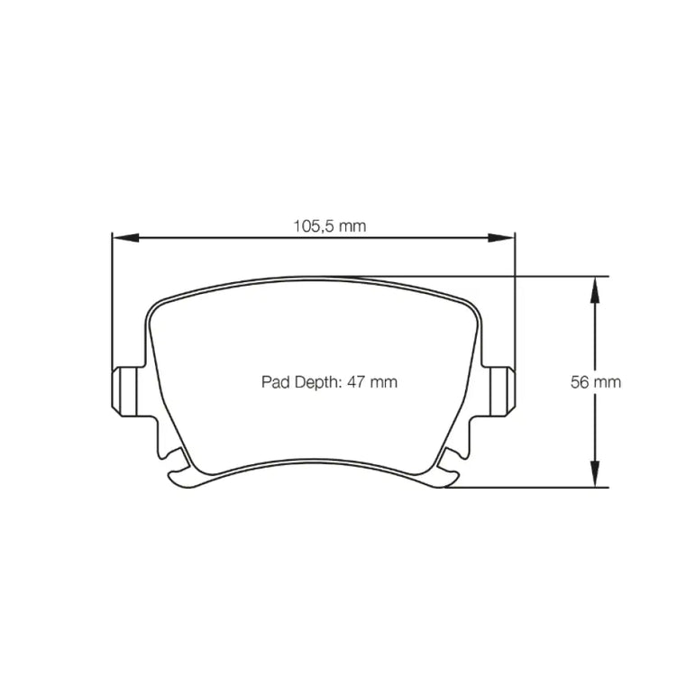 Pagid Brake Pads VW Golf V GTI Disc 288 mm 43681