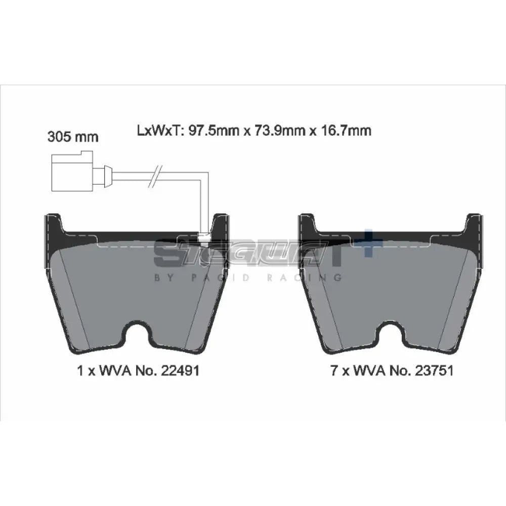 Pagid Street+ Brake Pads Audi RS3 8V Quattro 17-20 Front