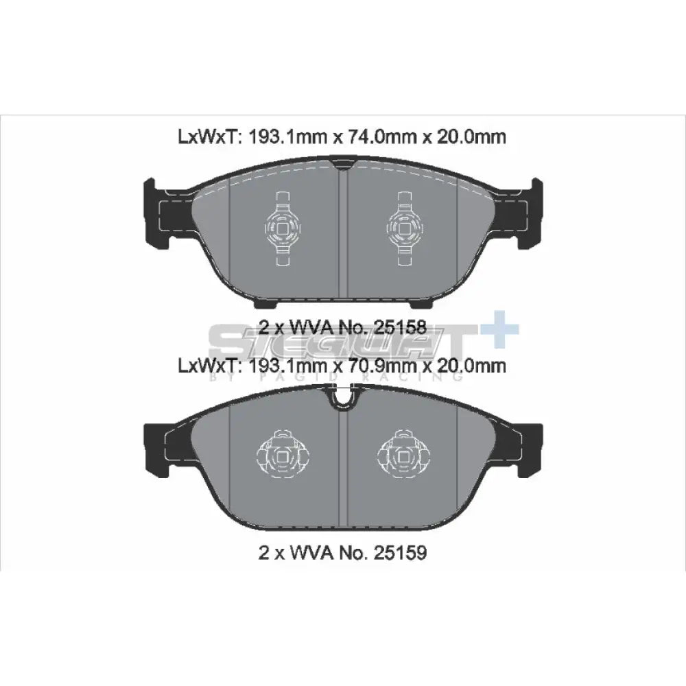 Pagid Street+ Brake Pads Audi RS7 Quattro 13-18 Front - T8109SP2001