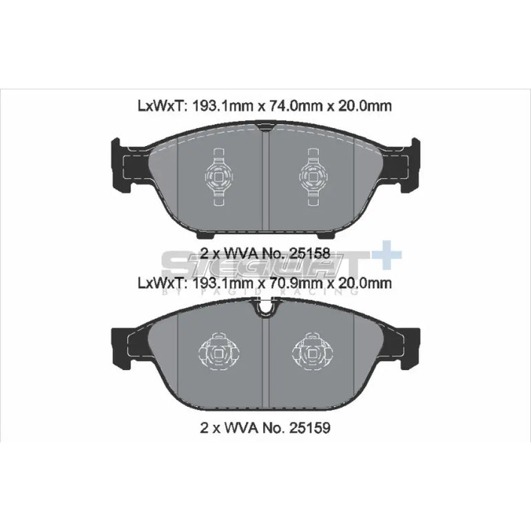 Pagid Street+ Brake Pads Audi S6 C7 Quattro 14-18 Front - T8109SP2001