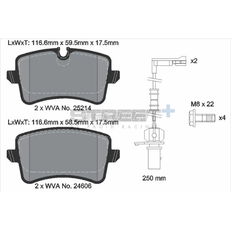 Pagid Street+ Brake Pads Audi S8 D4 Quattro 12-18 Rear