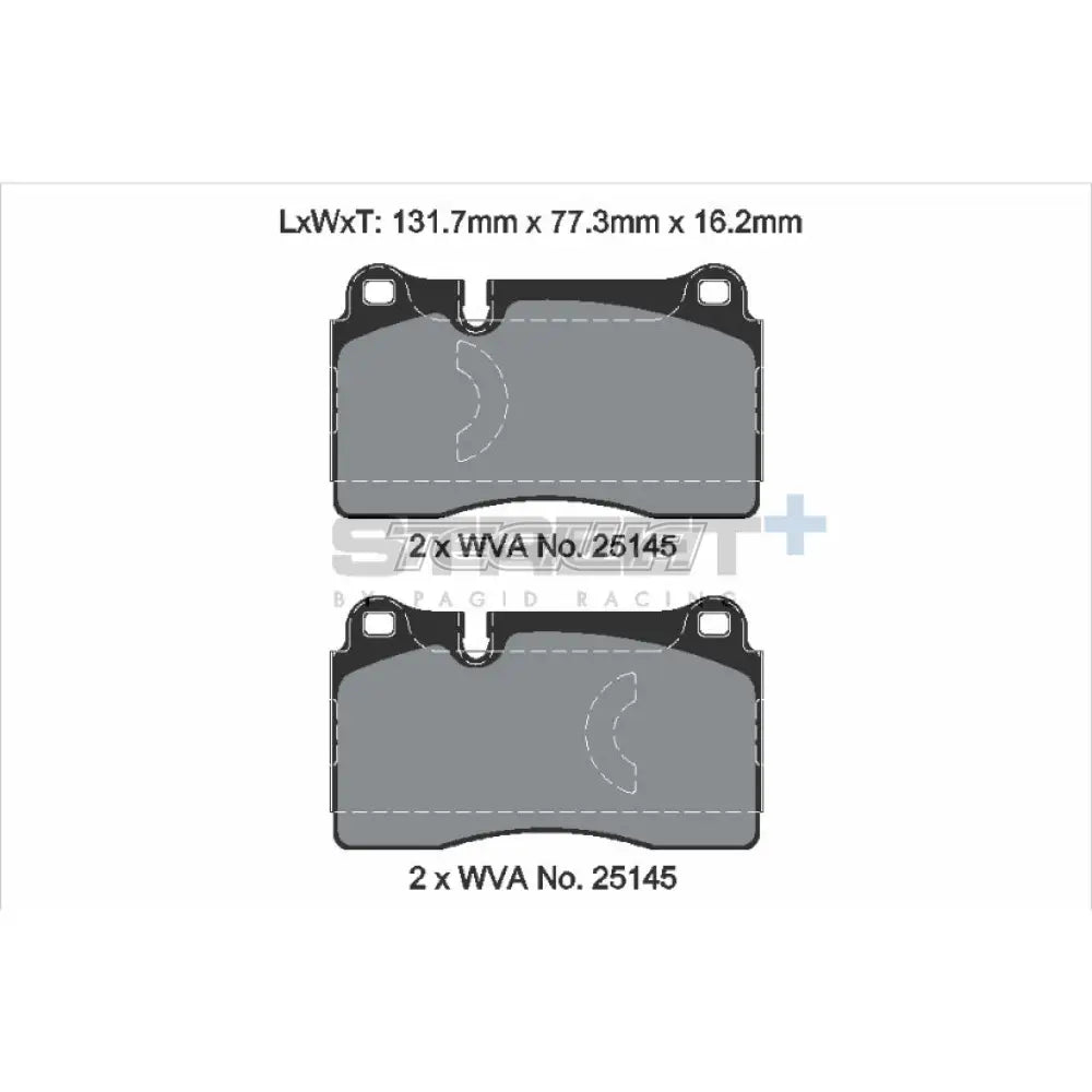 Pagid Street+ Brake Pads Audi TT RS 8J 09-14 Front