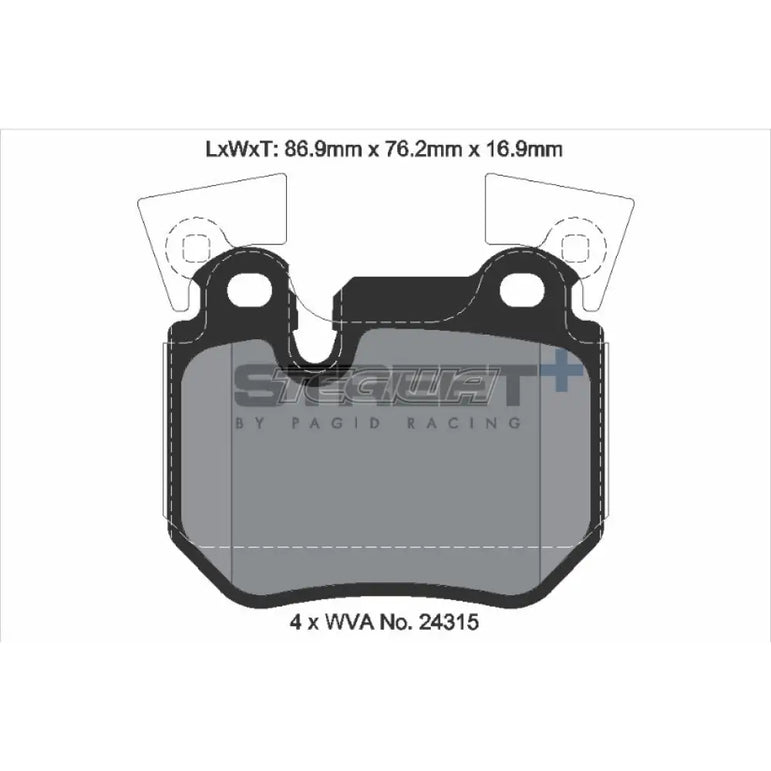Pagid Street+ Brake Pads BMW 1-Series E8X 04-13 Rear - T8067SP2001