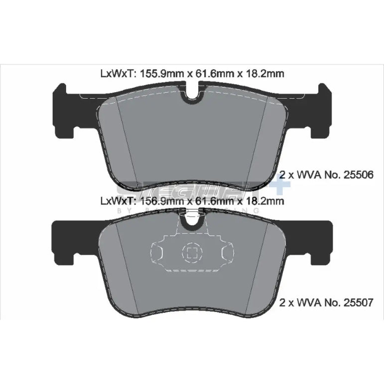 Pagid Street+ Brake Pads BMW 1-Series F2X exl M135i M140i 11-19 Front - T8119SP2001