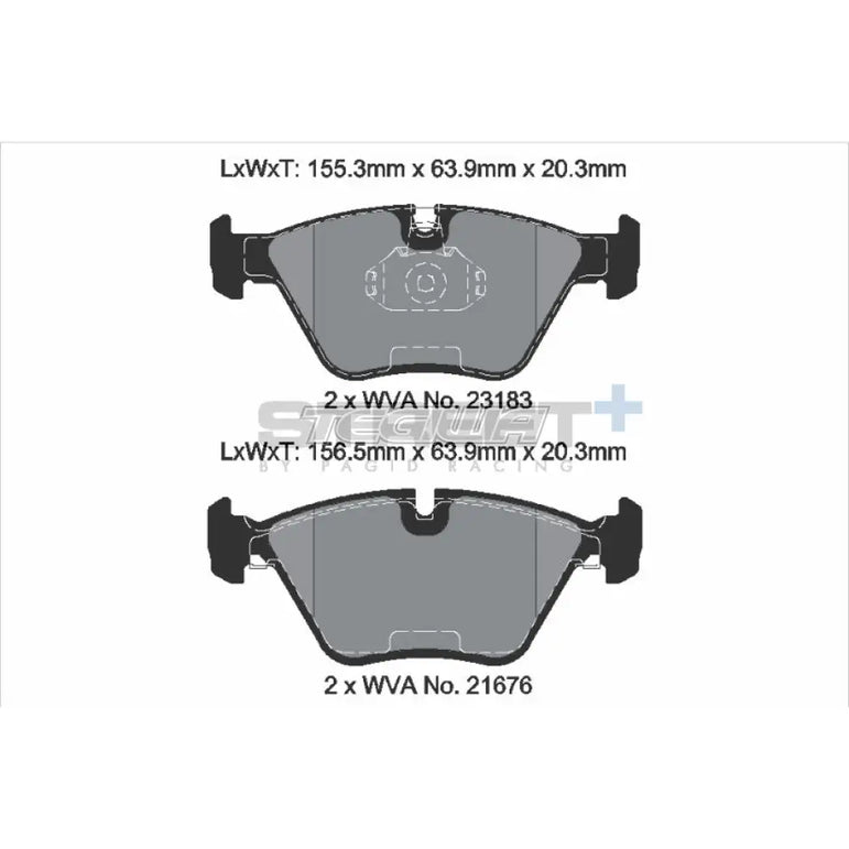 Pagid Street+ Brake Pads BMW 3-Series E46 330 Cd 05-07 Front